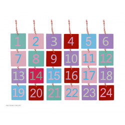 Holzschildchen mit Zahlen