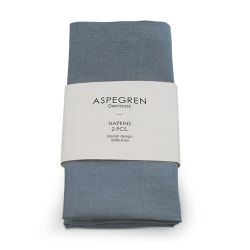 Aspegren Leinen Servietten Set Dream Blue