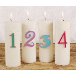 Zahlenanhänger Bunt