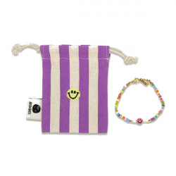 Ava & Yves Armband Smiley mit Säckchen