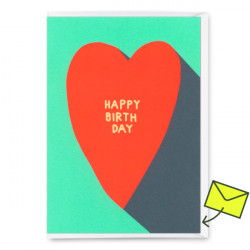 Deli Cards Klappkarte "Happy Birthday Heart"