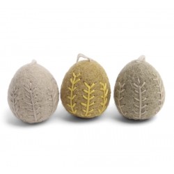 Filz Ostereier Set bestickt "Clay Colors"