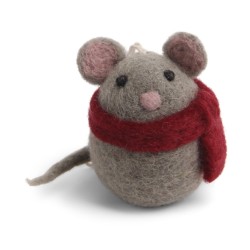 Filz Maus mit Schal Anhänger