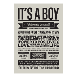 Poster "It's a boy"