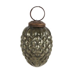 Bauernsilber Anhänger Olivegrün "Zapfen"