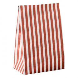 Geschenktütchen rote Streifen Groß 