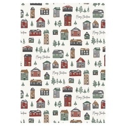 5 Meter Geschenkpapier Christmas Village