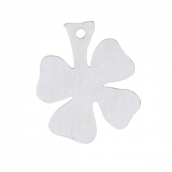 Kleeblatt Anhänger 10er Set Weiß