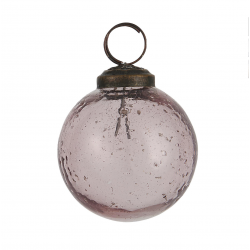 Glaskugel "Pebbled" Rosa 5,8cm