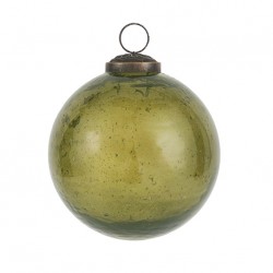 Glaskugel "Pebbled" Grün 8cm