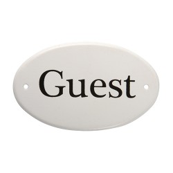 Metallschild Guest