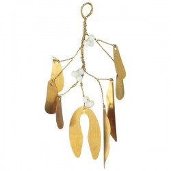 Anhänger Mistelzweig mit Perlen 