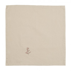 Stoffserviette Stickerei "Winterbeerenzweig" 