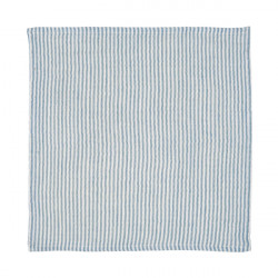 Stoffserviette Streifen blau-weiß 