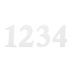Zahlenanhänger Set Vintage White