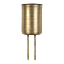 Kerzenhalter mit Doppelspieß für breite Kerzen 