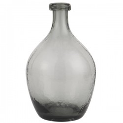 Glasballon Vase Grau