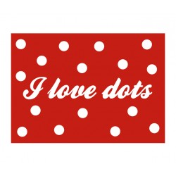 Karte "I love dots"