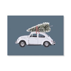 Karte "Oh Tannenbaum" Blaugrau