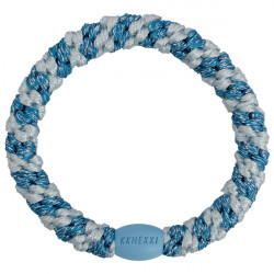 Kknekki Haargummi Stripe Baby Blue Glitter