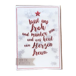 Klappkarte LASST UNS FROH UND MUNTER SEIN