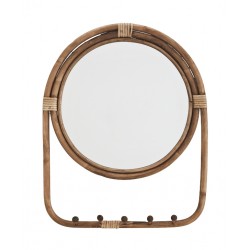 Spiegel Rattan mit Haken 