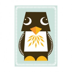 Jumbo Karte mit Pinguin Basteltier und Umschlag 