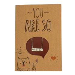 Geschenkkarte mit Halskette "You are so Amazing"