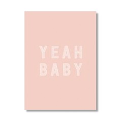 Karte Papier Ahoi "Yeah Baby" Rosa