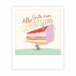 Pickmotion Mini Pic Karte "Alles Gute zum Geburtstag Maus mit Torte" 