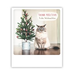 Pickmotion Karte "Think Positive Katze"