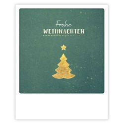 Pickmotion Karte "Frohe Weihnachten mit goldenem Baum"