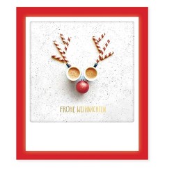 Pickmotion Klappkarte "Frohe Weihnachten rote Nase"