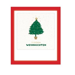 Pickmotion Mini Pic Klappkarte "Fröhliche Weihnachten Weihnachtsbaum im Topf"