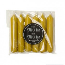 Kerzen 6er Set "Mustard" 
