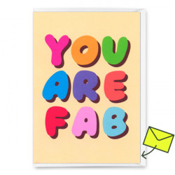 Deli Cards Klappkarte "YOU ARE FAB"