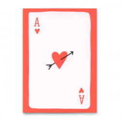 Deli Cards Postkarte "Herz Ass"