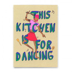 Deli Cards Postkarte "This kitchen is for dancing