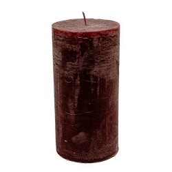 Stumpenkerze 10cm x 20cm Weinrot, 140 Stunden
