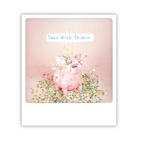 Kraftpapier Postkarte Lass Dich Feiern Oops Design