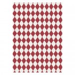 5 Meter Geschenkpapier Harlekin Rot 
