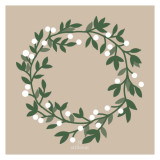 Servietten "Schneebeerenkranz" 