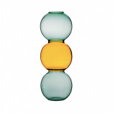 Vase "Bubble" Türkis & Gelb 