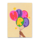 Deli Cards Postkarte "Hurra Luftballons"