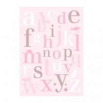 Karte ABC Rosa