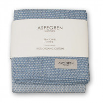 Aspegren Organic Cotton Geschirrtuch Set Indigo Blue