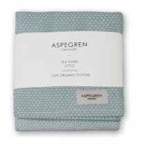 Aspegren Organic Cotton Geschirrtuch Set Dusty Blue