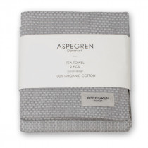 Aspegren Organic Cotton Geschirrtuch Set Light Gray