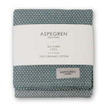 Aspegren Organic Cotton Geschirrtuch Set Agate Green