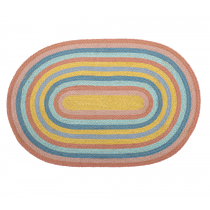 Juteteppich Multicolor